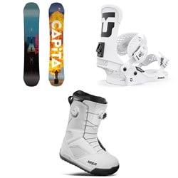 CAPiTA Defenders Of Awesome Snowboard ​+ Union Force Classic Snowboard Bindings  ​+ thirtytwo STW Double Boa Snowboard Boots 2025