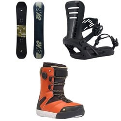 K2 Afterblack Snowboard ​+ Formula Snowboard Bindings  ​+ Overdraft Snowboard Boots 2025