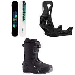 Burton Custom Flying V Snowboard ​+ Step On Snowboard Bindings ​+ Ruler Step On Snowboard Boots 2025