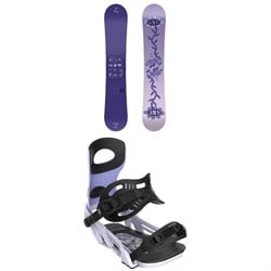 GNU Asym Velvet C2 Snowboard ​+ Bent Metal Metta Snowboard Bindings - Women's 2025