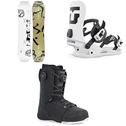 Ride Twinpig Snowboard ​+ Union Strata Snowboard Bindings ​+ Ride Deadbolt Zonal Snowboard Boots 2024