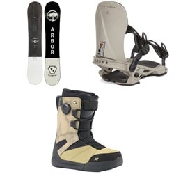 Arbor Element Rocker Snowboard ​+ Arbor Hemlock LTD Snowboard Bindings ​+ K2 Overdraft Snowboard Boots 2024