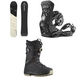 Salomon Super 8 Snowboard ​+ Highlander Snowboard Bindings ​+ Echo Dual Boa Snowboard Boots 2025