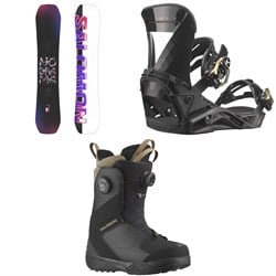 Salomon No Drama Snowboard ​+ Mirage Snowboard Bindings ​+ Kiana Dual Boa Snowboard Boots - Women's 2025