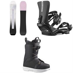 Salomon Bliss Snowboard ​+ Rhythm Snowboard Bindings ​+ Pearl Boa Snowboard Boots - Women's 2025