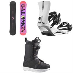 Salomon Oh Yeah Snowboard ​+ Rhythm Snowboard Bindings ​+ Pearl Boa Snowboard Boots - Women's 2025
