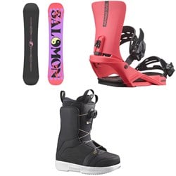 Salomon Oh Yeah Snowboard ​+ Rhythm Snowboard Bindings ​+ Pearl Boa Snowboard Boots - Women's 2025