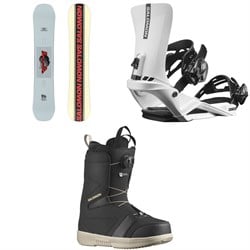 Salomon Kickback Snowboard ​+ Rhythm Snowboard Bindings ​+ Faction Boa Snowboard Boots 2025