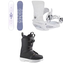 Salomon Lotus Snowboard ​+ Vendetta X Snowboard Bindings ​+ Pearl Boa Snowboard Boots - Women's