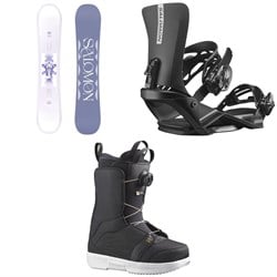 Salomon Lotus Snowboard ​+ Rhythm Snowboard Bindings ​+ Pearl Boa Snowboard Boots - Women's 2025