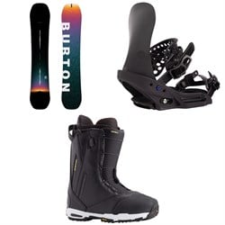 Burton Custom X Snowboard ​+ X EST Snowboard Bindings ​+ Driver X Snowboard Boots 2025