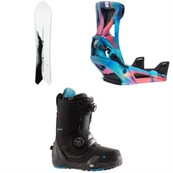 Burton Family Tree Short Stop Snowboard ​+ Step On Genesis Snowboard Bindings  ​+ Photon Step On Snowboard Boots 2025