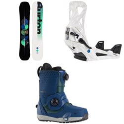 Burton Custom Flying V Snowboard ​+ Step On Snowboard Bindings ​+ Photon Step On Snowboard Boots 2025