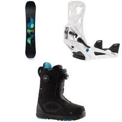 Burton Custom Snowboard ​+ Step On Snowboard Bindings ​+ Photon Boa Snowboard Boots 2025