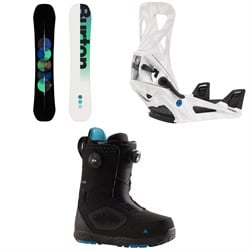 Burton Custom Snowboard ​+ Step On Snowboard Bindings ​+ Photon Boa Snowboard Boots 2025