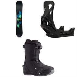Burton Custom Snowboard ​+ Step On Snowboard Bindings ​+ Ruler Step On Snowboard Boots 2025