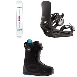 Burton Free Thinker Snowboard ​+ Cartel EST Snowboard Bindings ​+ Photon Boa Snowboard Boots 2025