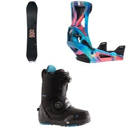 Burton Deep Thinker Snowboard ​+ Step On Genesis Snowboard Bindings  ​+ Photon Step On Snowboard Boots 2025
