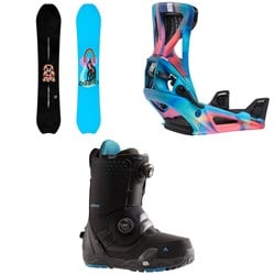 Burton Deep Thinker Snowboard ​+ Step On Genesis Snowboard Bindings  ​+ Photon Step On Snowboard Boots 2025