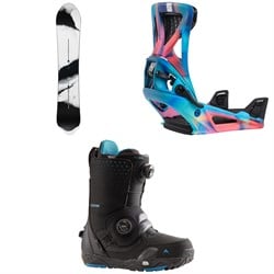 Burton Family Tree Alekesam Snowboard ​+ Step On Genesis Snowboard Bindings  ​+ Photon Step On Wide Snowboard Boots 2025