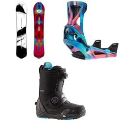 Burton Family Tree Alekesam Snowboard ​+ Step On Genesis Snowboard Bindings  ​+ Photon Step On Wide Snowboard Boots 2025