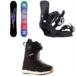 Burton Feelgood Snowboard ​+ Lexa EST Snowboard Bindings ​+ Burton Felix Boa Snowboard Boots - Women's 2025