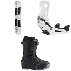 Burton Rewind Snowboard ​+ Step On Snowboard Bindings ​+ Ruler Step On Snowboard Boots 2025