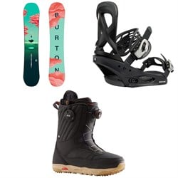 Burton Yeasayer Flying V Snowboard ​+ Scribe Snowboard Bindings ​+ Limelight Boa Snowboard Boots - Women's 2025