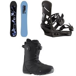 Burton Cartographer Snowboard ​+ Mission Snowboard Bindings ​+ Ruler Boa Snowboard Boots 2025