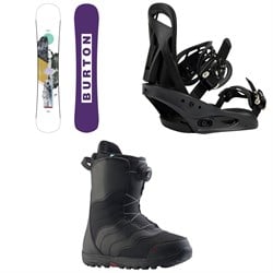 Burton Hideaway Snowboard ​+ Citizen Snowboard Bindings ​+ Mint Boa Snowboard Boots - Women's 2025
