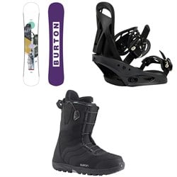 Burton Hideaway Snowboard ​+ Citizen Snowboard Bindings ​+ Mint Snowboard Boots - Women's 2025