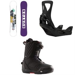 Burton Hideaway Snowboard ​+ Step On Snowboard Bindings ​+ Limelight Step On Snowboard Boots - Women's 2025