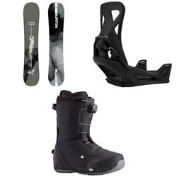 Burton Instigator PurePop Camber Snowboard ​+ Step On Snowboard Bindings ​+ Ruler Step On Snowboard Boots 2025