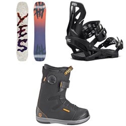 Yes. First Basic Snowboard ​+ Yes. NX-Gen Snowboard Bindings ​+ Union Cadet Snowboard Boots - Kids' 2025