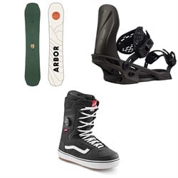 Arbor Element Decon Snowboard ​+ Spruce Snowboard Bindings ​+ Vans Invado OG Snowboard Boots 2025