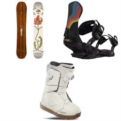 Arbor Swoon Camber Snowboard ​+ Sequoia Snowboard Bindings ​+ thirtytwo Lashed Double Boa Snowboard Boots - Women's 2025