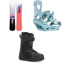 Burton Hideaway Snowboard ​+ Scribe Snowboard Bindings ​+ Ride Harper Snowboard Boots - Women's 2024