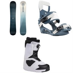 Nidecker Play Snowboard ​+ Muon Snowboard Bindings ​+ Cascade Snowboard Boots 2025