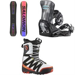 Salomon Huck Knife Pro Snowboard ​+ District Pro Team Snowboard Bindings ​+ X Approach Lace SJ Boa Snowboard Boots 2025