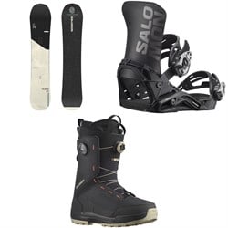 Salomon Super 8 Snowboard ​+ District Snowboard Bindings ​+ Echo Dual Boa Snowboard Boots 2025