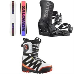 Salomon Huck Knife Snowboard ​+ District Snowboard Bindings ​+ X Approach Lace SJ Boa Snowboard Boots 2025