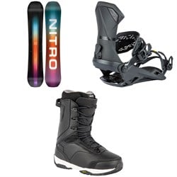 Nitro Team Snowboard ​+ Team Snowboard Bindings  ​+ Venture Pro Lace Snowboard Boots 2025