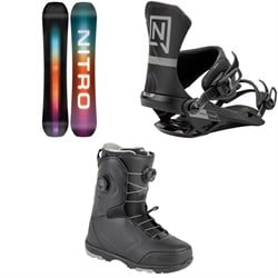 Nitro Team Snowboard ​+ Team Pro Snowboard Bindings ​+ Club Boa Snowboard Boots 2025