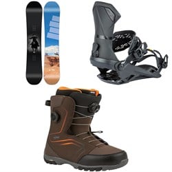 Nitro T1 Snowboard ​+ Team Snowboard Bindings  ​+ Sentinel Boa Snowboard Boots 2025