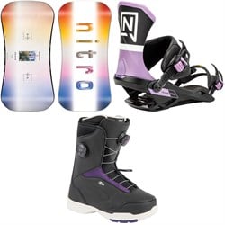 Nitro Optisym Snowboard ​+ Team Pro Snowboard Bindings ​+ Scala Boa Snowboard Boots - Women's 2025