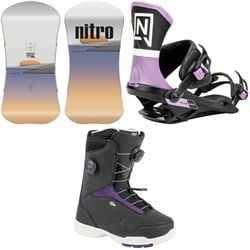 Nitro Drop Snowboard ​+ Team Pro Snowboard Bindings ​+ Scala Boa Snowboard Boots - Women's 2025