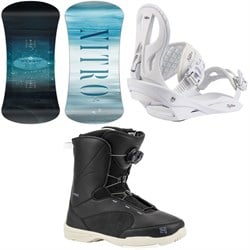 Nitro Mystique Snowboard ​+ Rythm Snowboard Bindings ​+ Flora Boa Snowboard Boots - Women's 2025