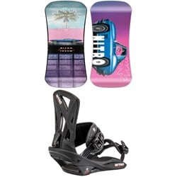 Nitro Cheap Thrills Snowboard ​+ Staxx Snowboard Bindings 2025