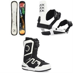 Ride Burnout Snowboard ​+ A-6 Snowboard Bindings ​+ Deadbolt Zonal Snowboard Boots 2025