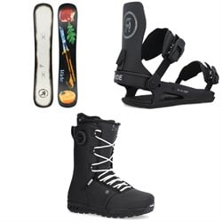 Ride Burnout Snowboard ​+ C-6 Snowboard Bindings ​+ Fuse Snowboard Boots 2025